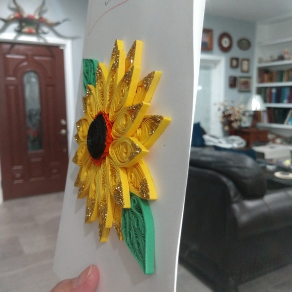 Handmade Quilled Thank You Card - Picture 3 of 5